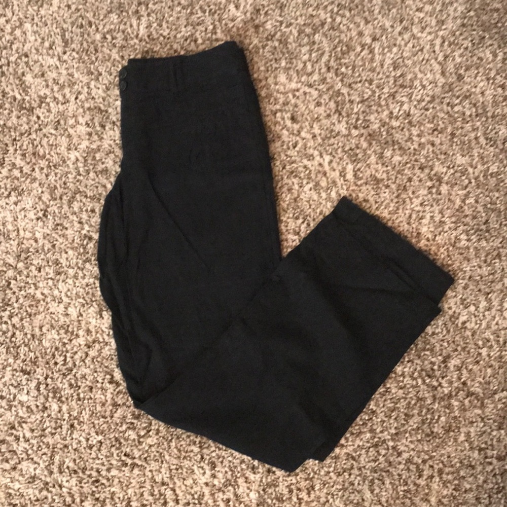 Black linen stretchy pants